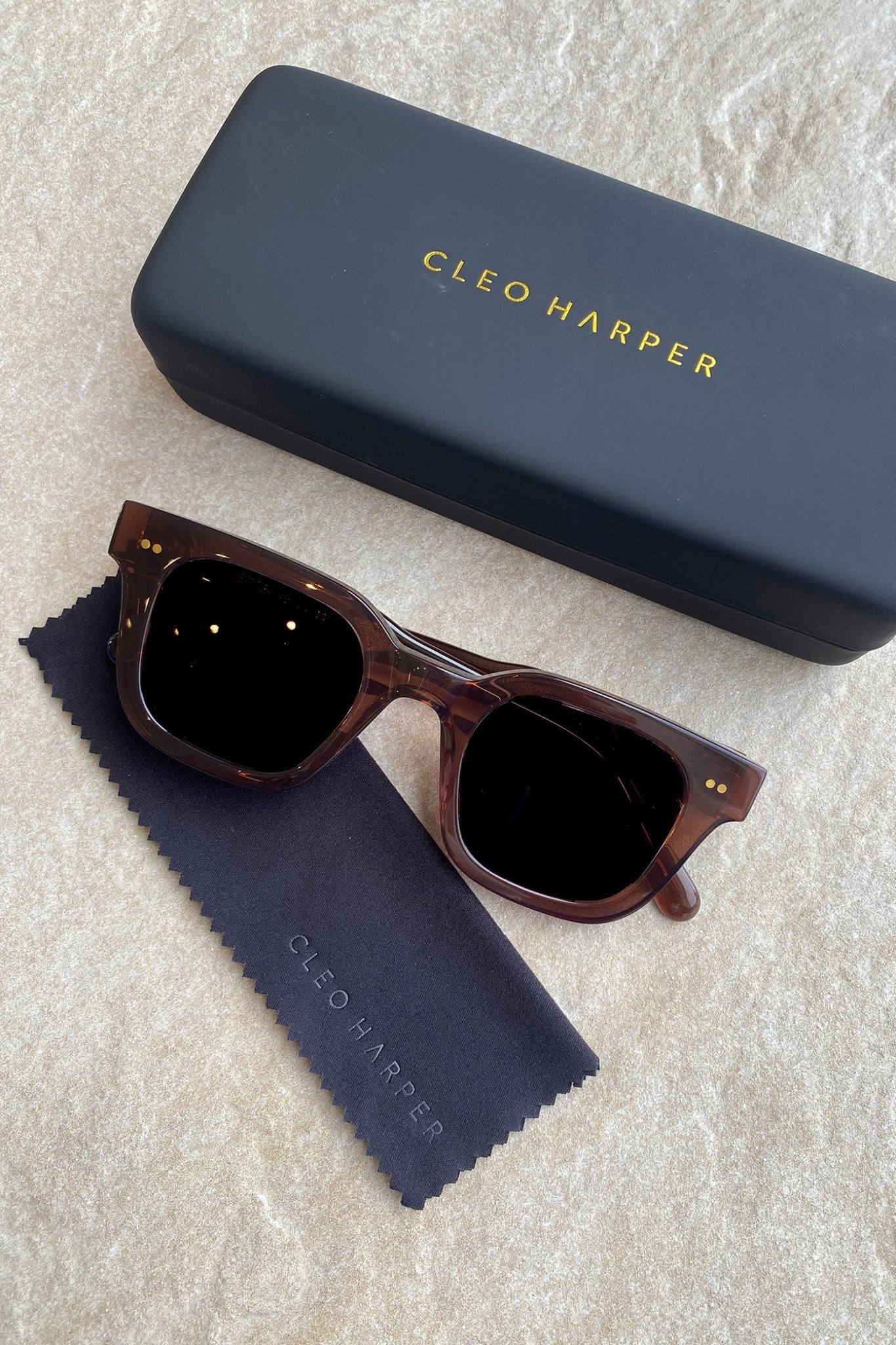 02 Sunglasses - Suede - Cleo Harper