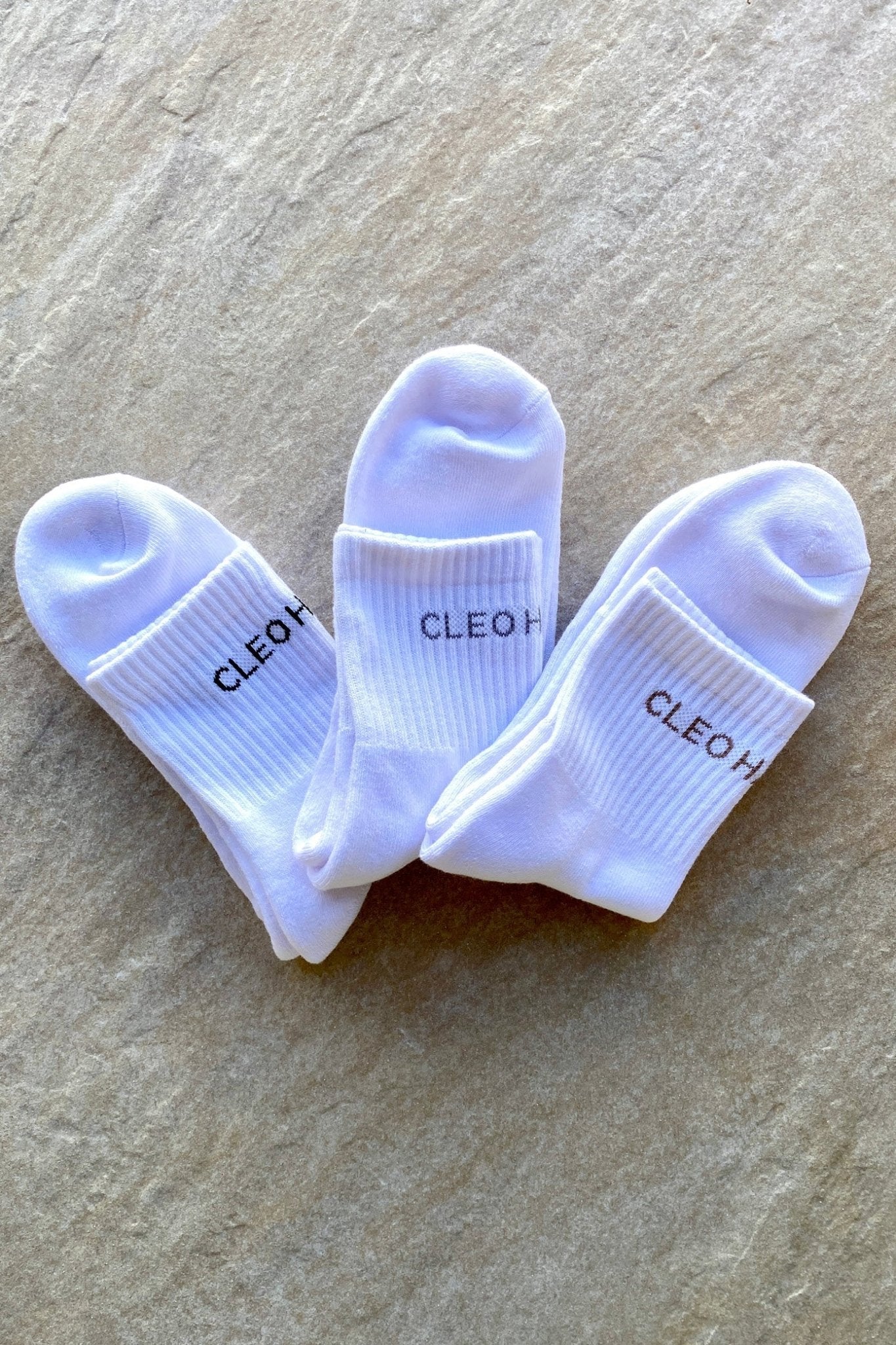 Classic Socks 3 Pack - Extra Short - White - Cleo Harper