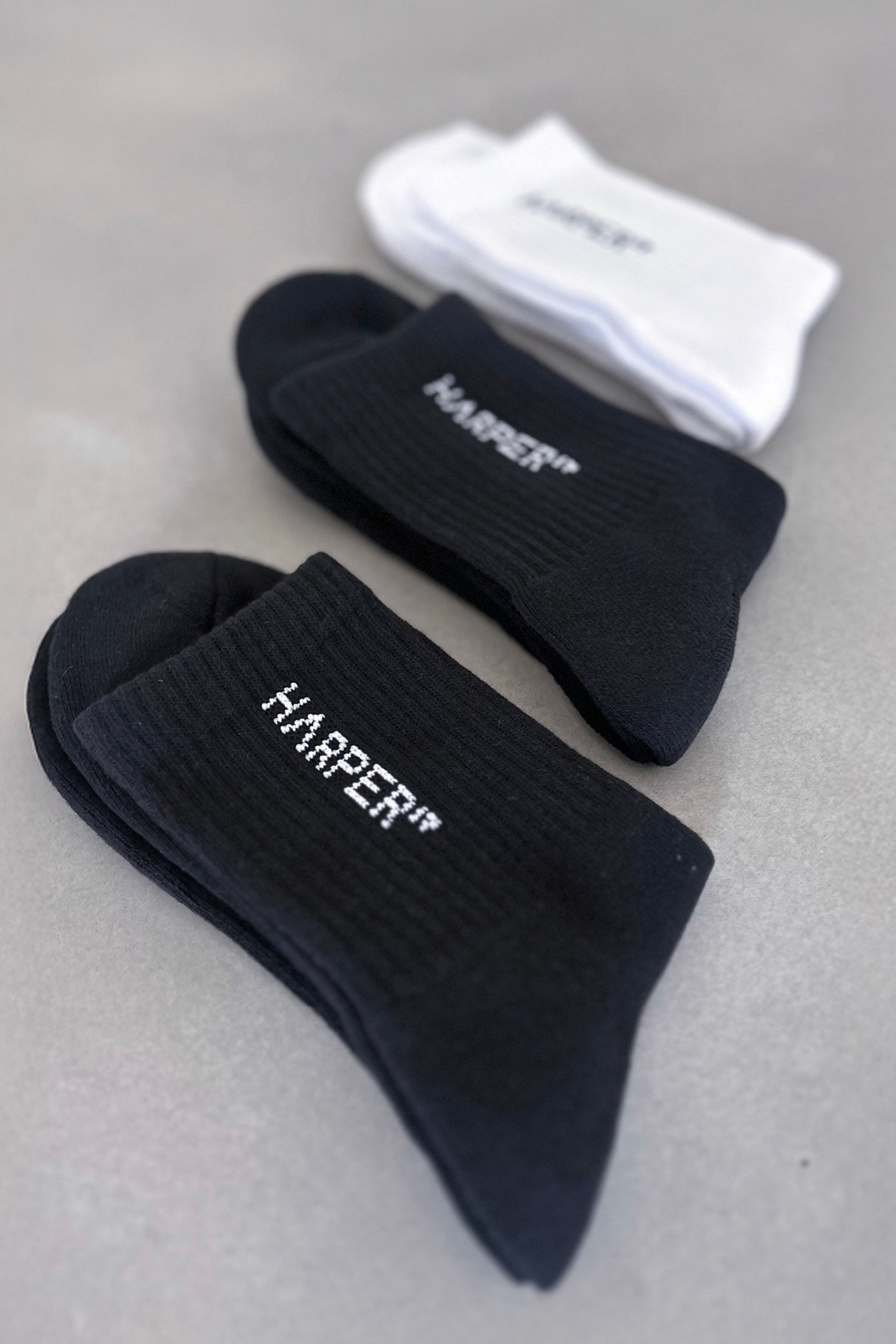 H17 Classic Socks 3 Pack - Short - Black and White - Cleo Harper