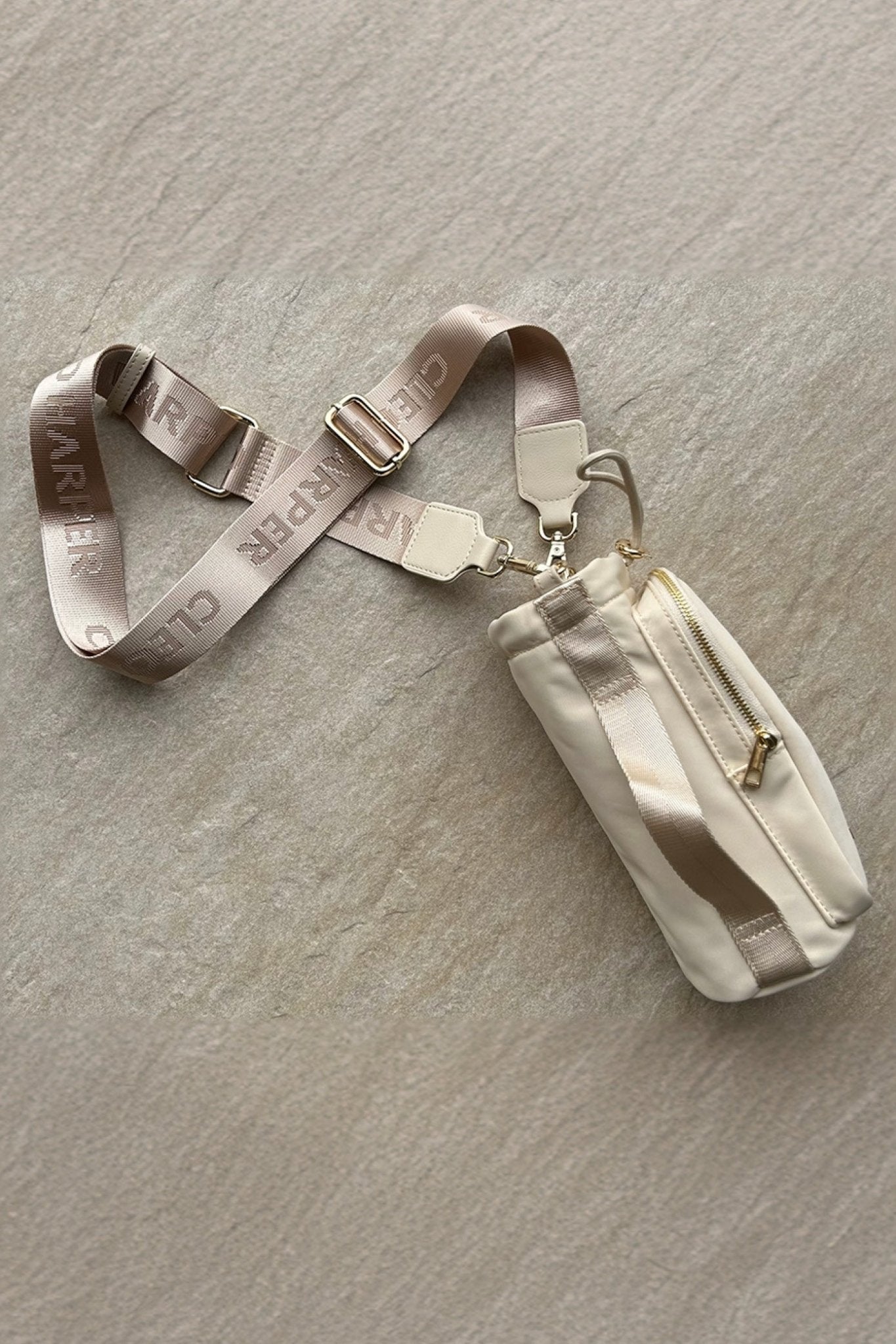 Water Bottle Bag & Bottle - Beige - Cleo Harper